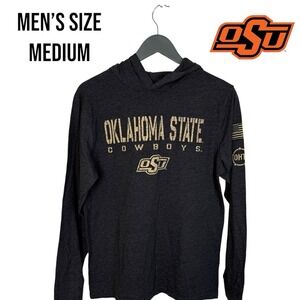 Oklahoma State Cowboys Hoodie Shirt Men's M Colosseum OHT USA Flag Long‎ Sleeve